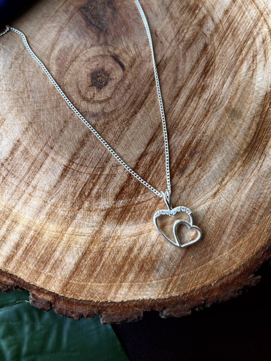 92.5 Hallmark Silver Heart Necklace