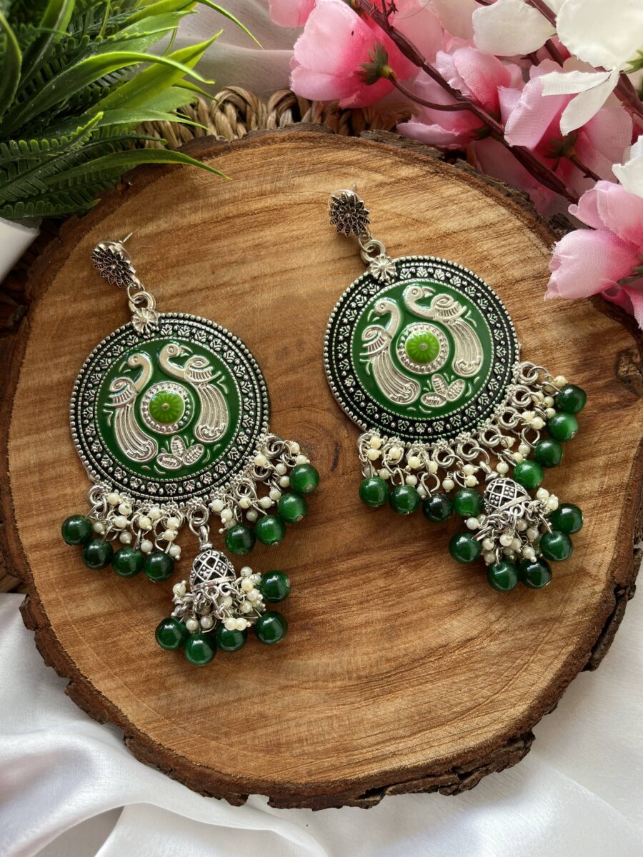 Meghna jhumka green