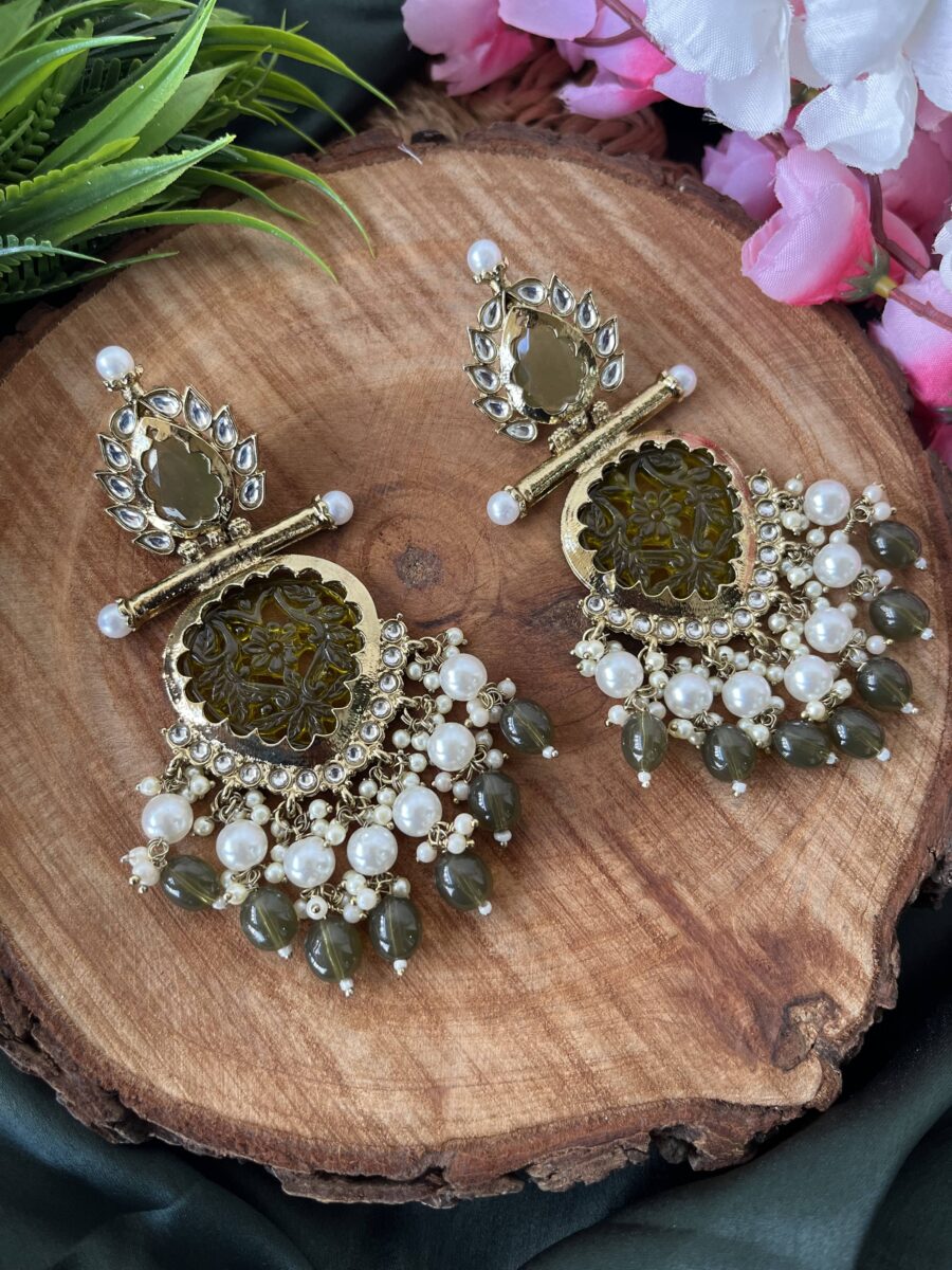 Sanam Jhumka- Olive