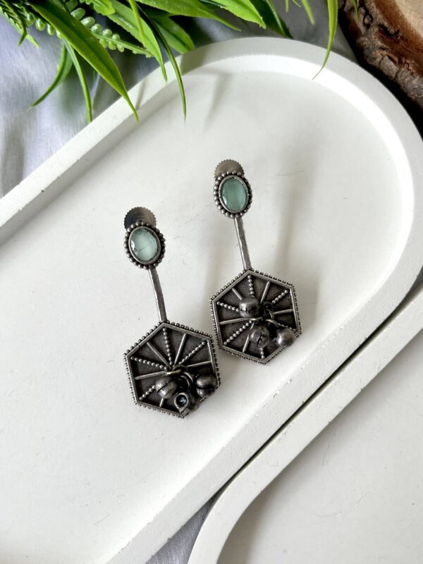 Pratika Brass Earrings Mint